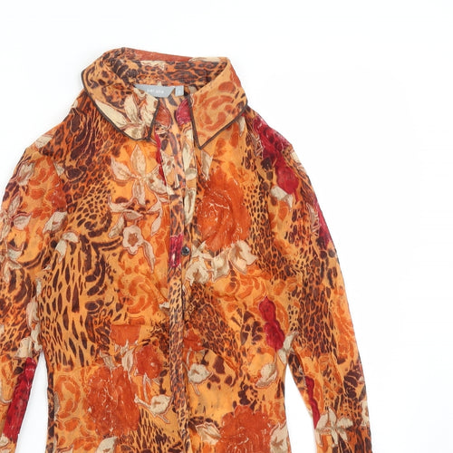 Per Una Womens Multicoloured Floral Polyamide Basic Blouse Size 8 Collared