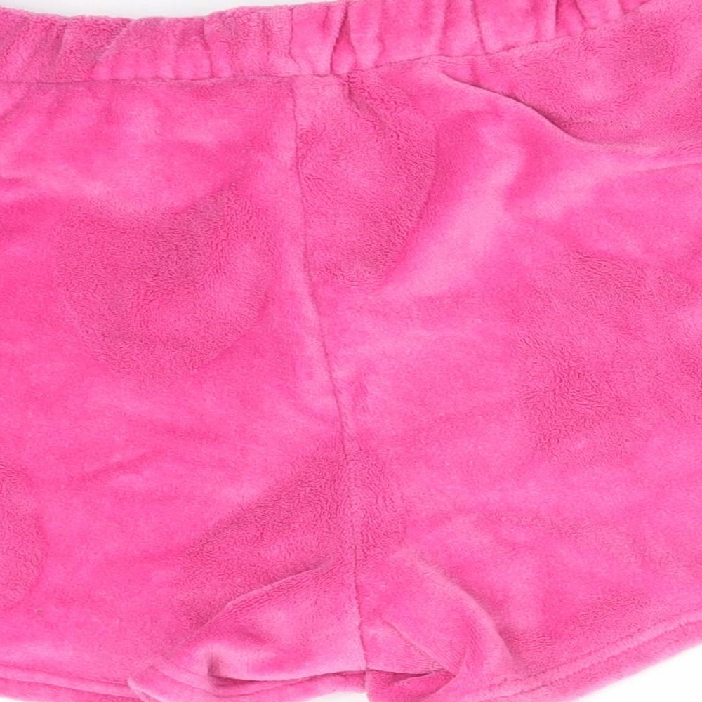 George Womens Pink Solid Polyester  Sleep Shorts Size 14   - HEARTS