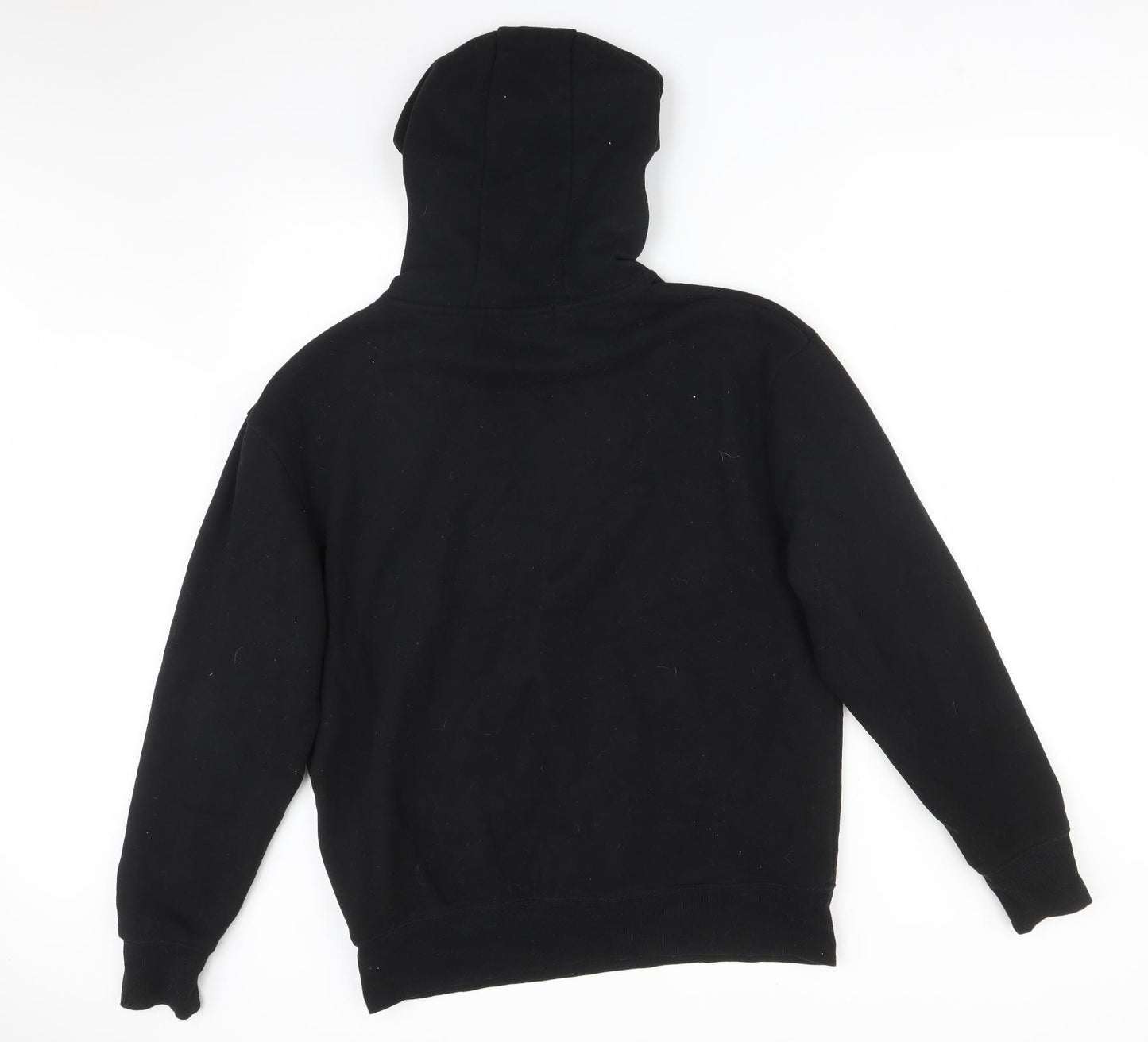 Primark Mens Black  Cotton Pullover Hoodie Size L   - Escape the ordinary