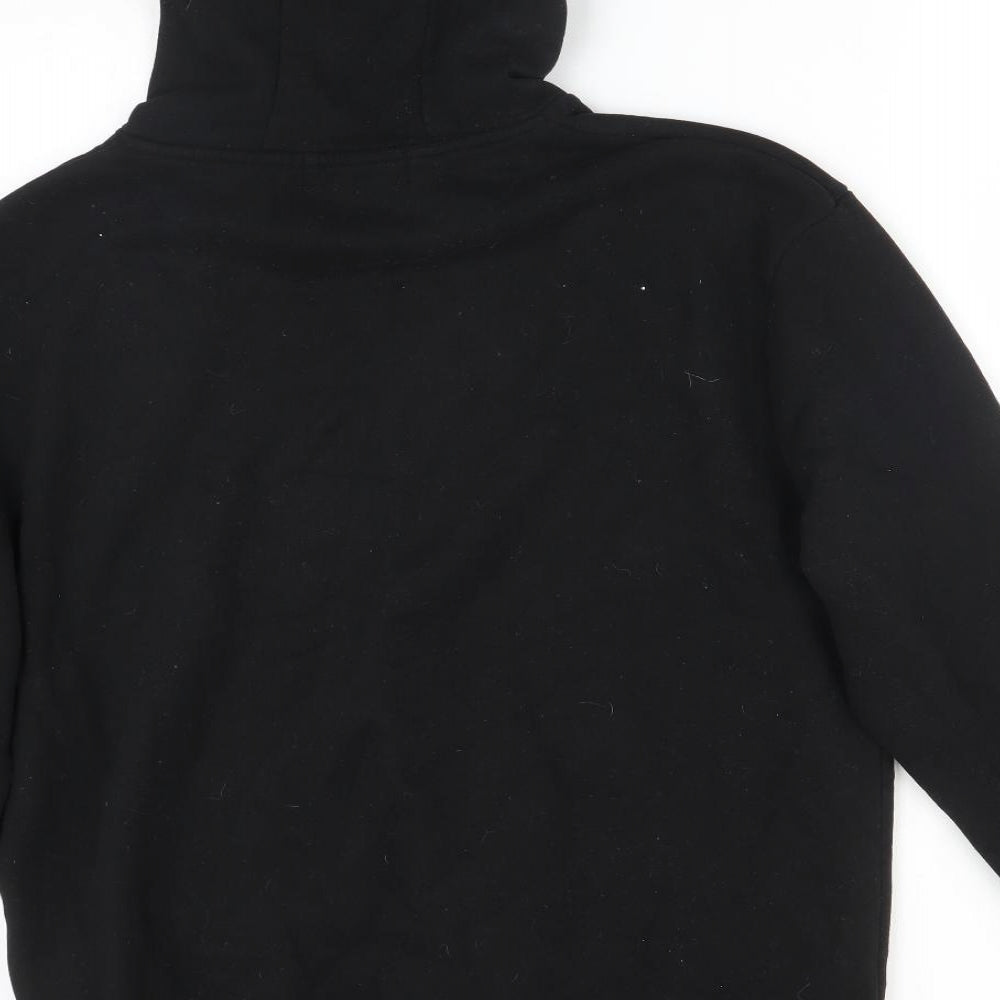 Primark Mens Black  Cotton Pullover Hoodie Size L   - Escape the ordinary