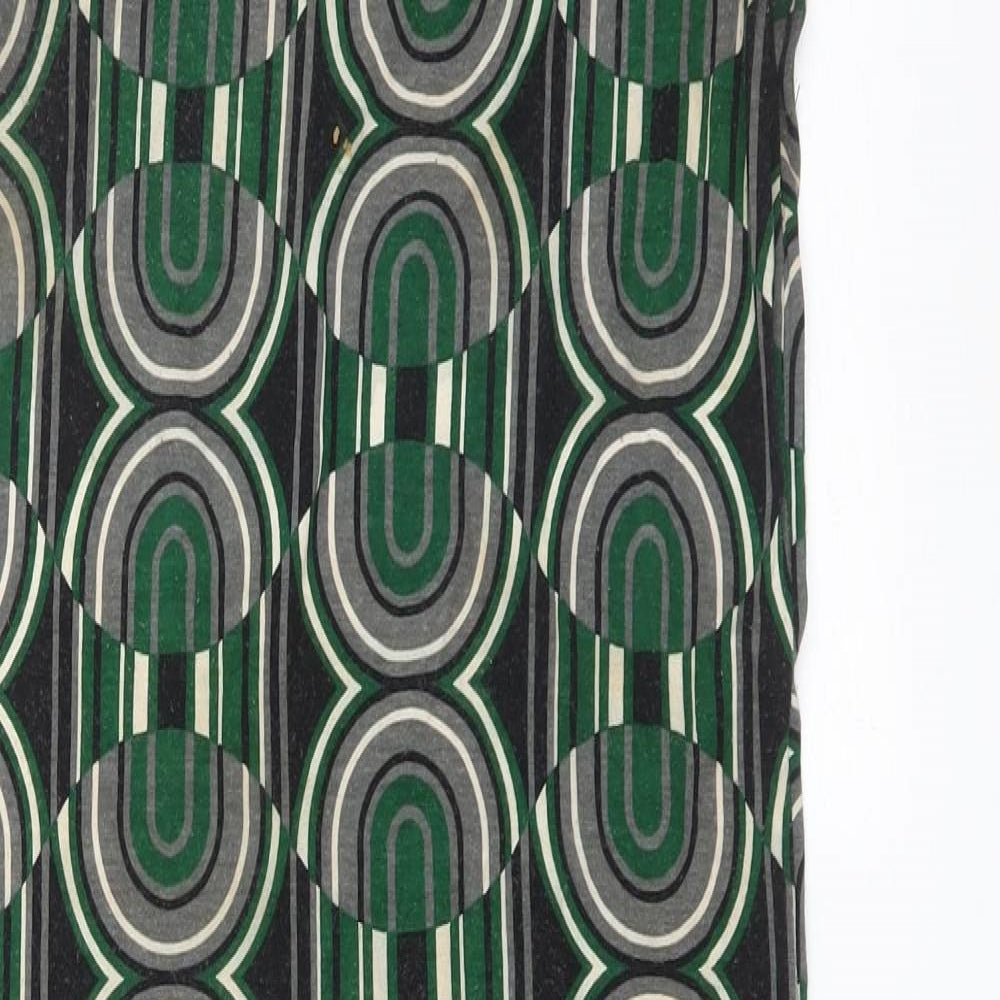 TREND LABEL Womens Multicoloured Geometric Viscose Bodycon  Size S  High Neck