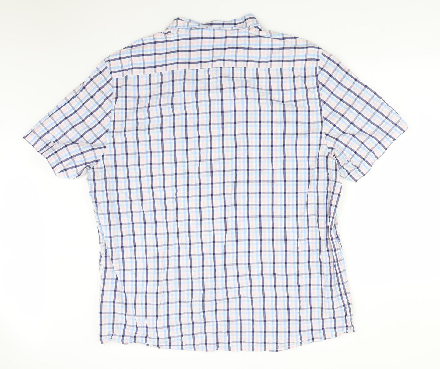 George Mens Multicoloured Plaid Cotton  Button-Up Size 3XL Collared