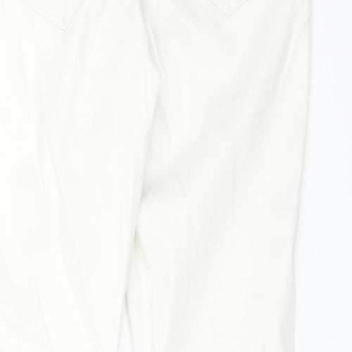 TU Womens White  Cotton Skinny Jeans Size 12 L27 in Regular