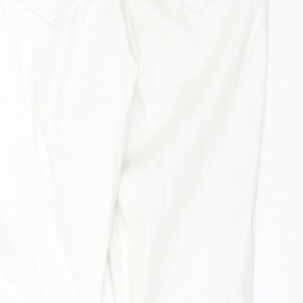 TU Womens White  Cotton Skinny Jeans Size 12 L27 in Regular