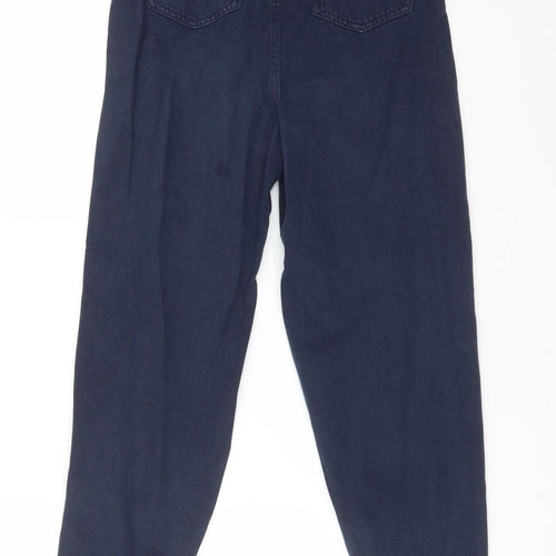 Per Una Womens Blue  Cotton Straight Jeans Size 6 L28 in Regular
