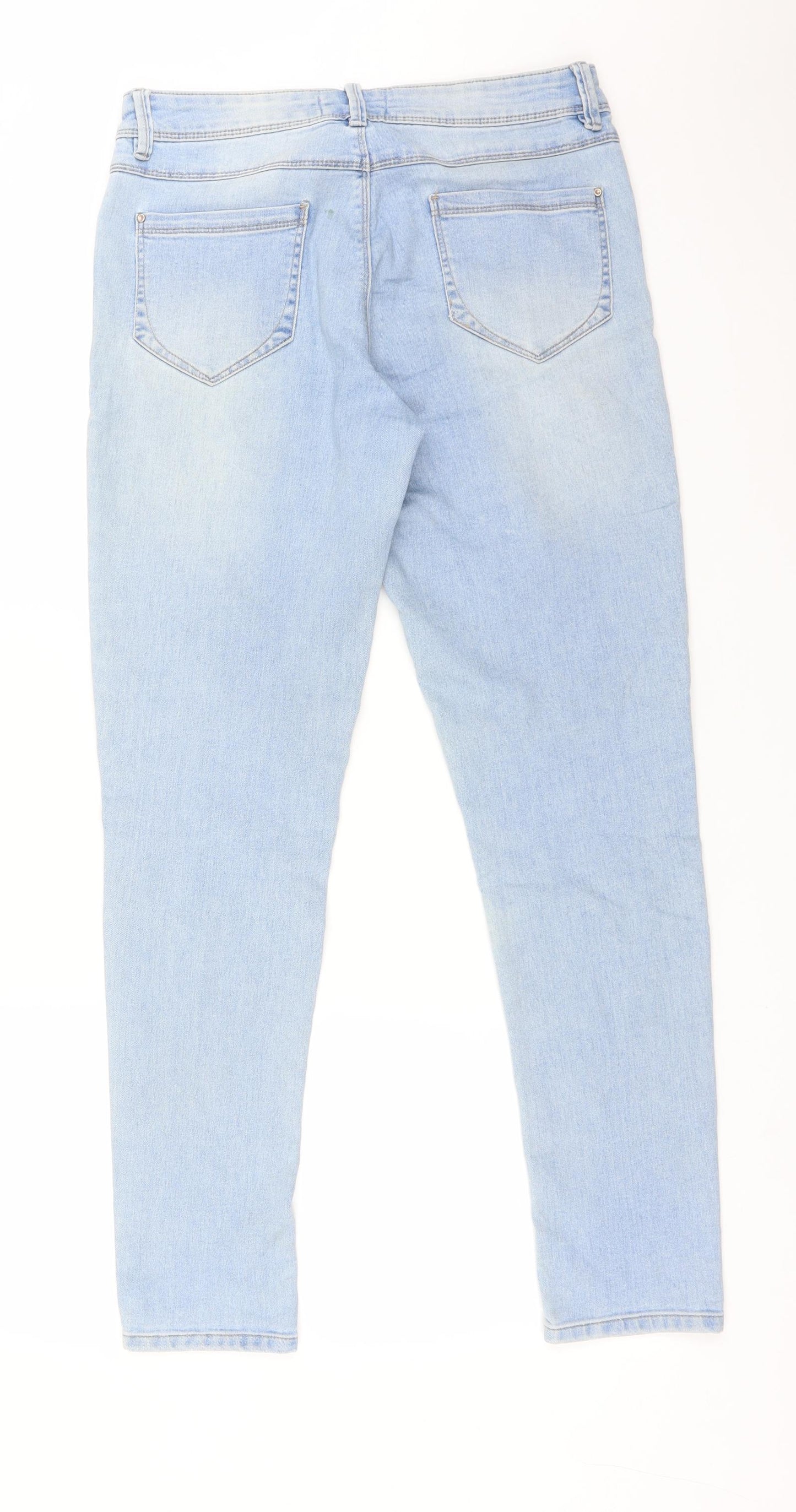 George Womens Blue  Cotton Skinny Jeans Size 12 L30 in Regular