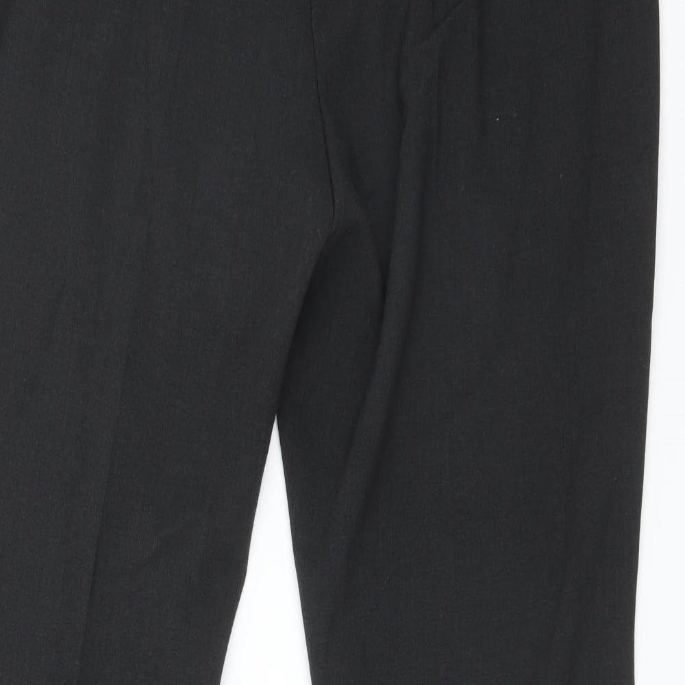 M&S Womens Grey  Polyester Dress Pants Trousers Size 14 L29 in Regular