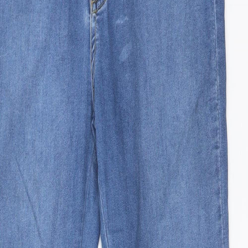 Boohoo Womens Blue  Cotton Skinny Jeans Size 8 L28 in Regular