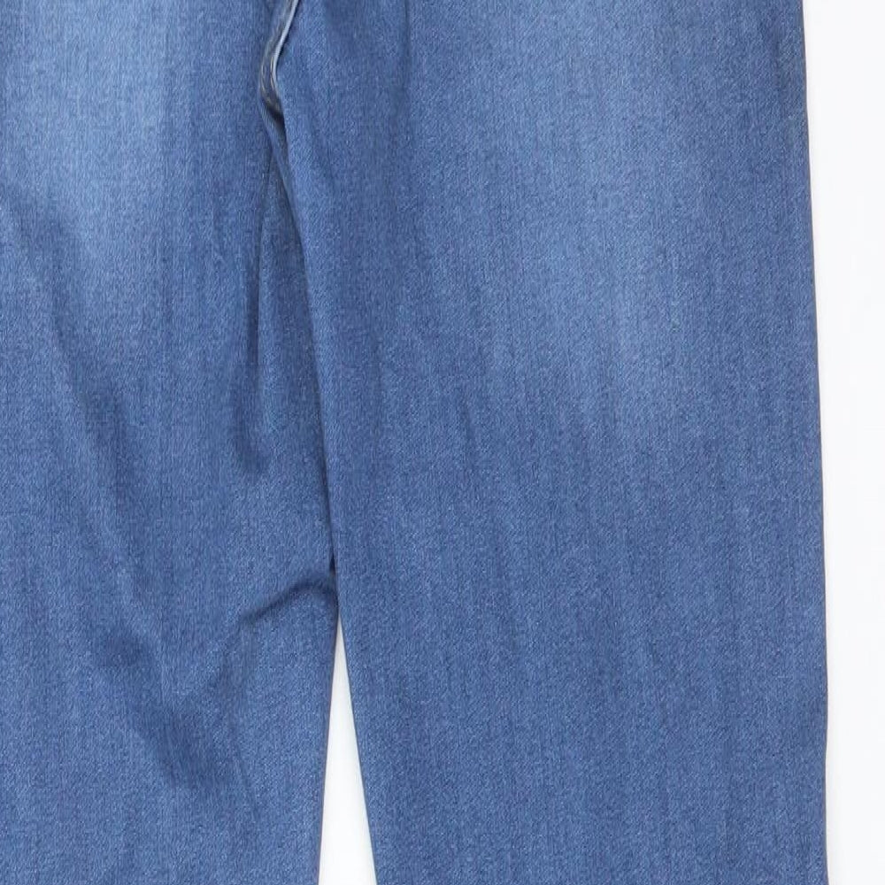 Boohoo Womens Blue  Cotton Skinny Jeans Size 8 L28 in Regular