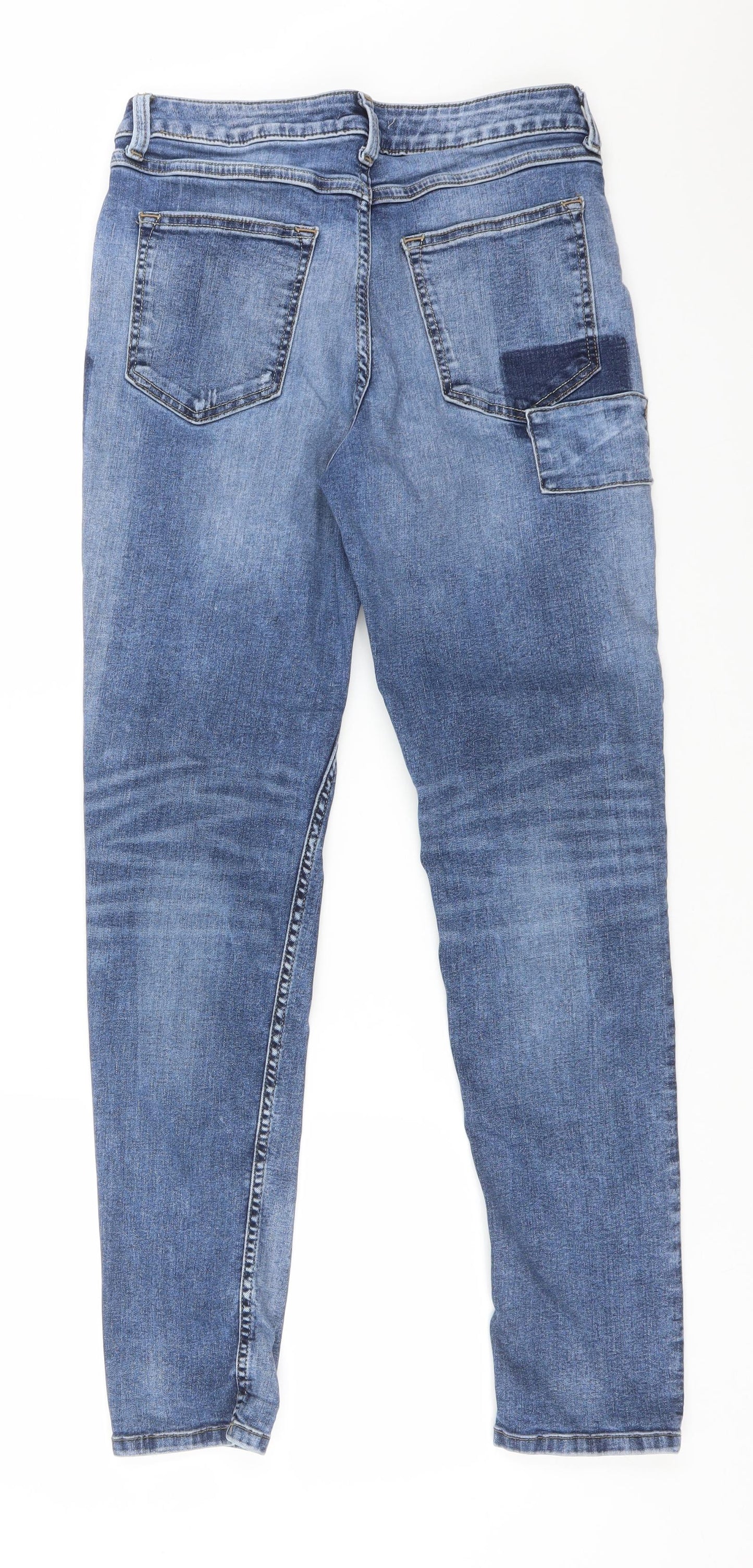 TU Womens Blue  Cotton Skinny Jeans Size 10 L29 in Regular