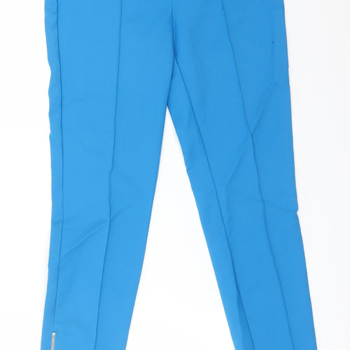 ASOS Womens Blue  Cotton Carrot Trousers Size 8 L26 in Regular