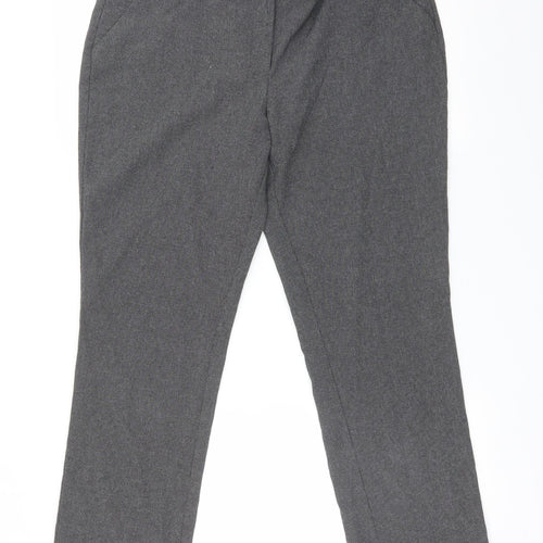 South Womens Grey Geometric Polyester Trousers  Size 14 L28 in Regular