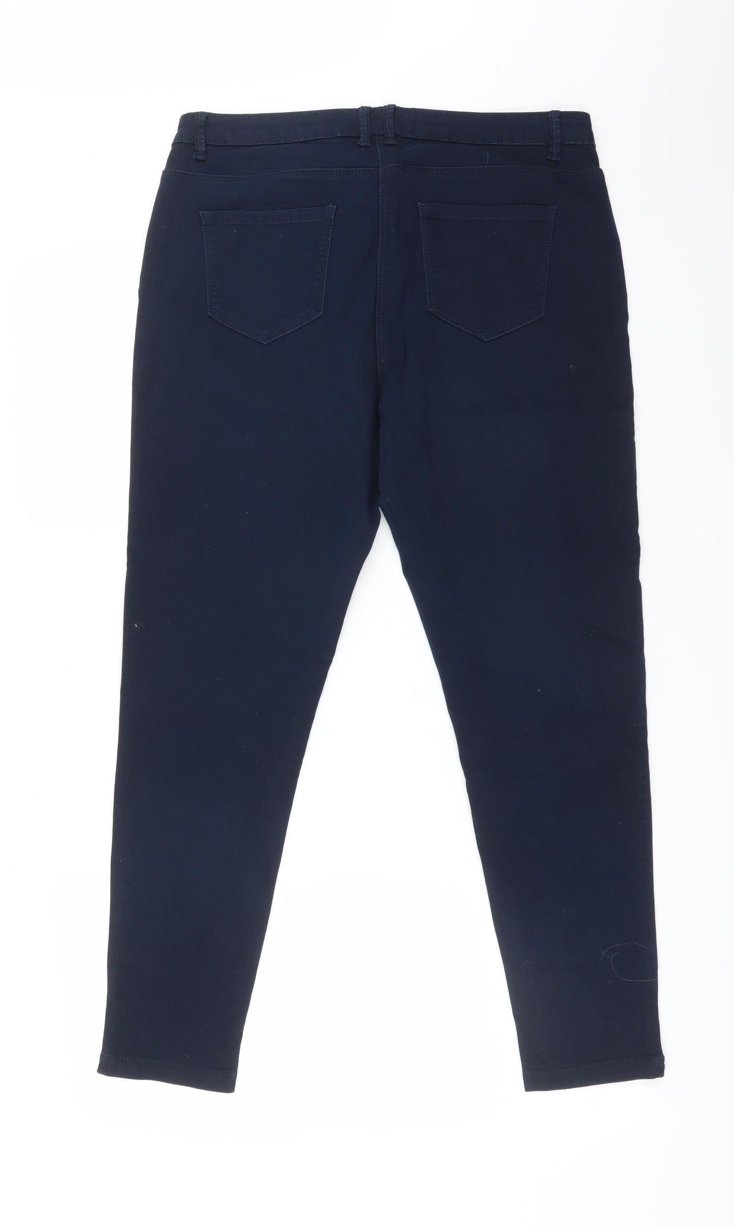 George Womens Blue  Cotton Skinny Jeans Size 14 L27 in Regular