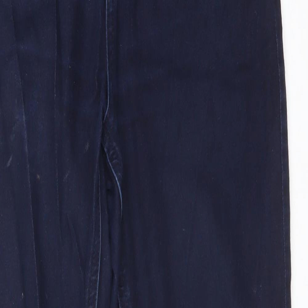 M&S Womens Blue  Cotton Skinny Jeans Size 10 L29 in Regular