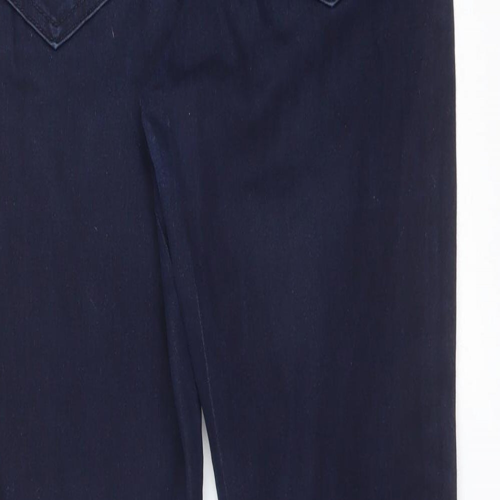 M&S Womens Blue  Cotton Skinny Jeans Size 10 L29 in Regular