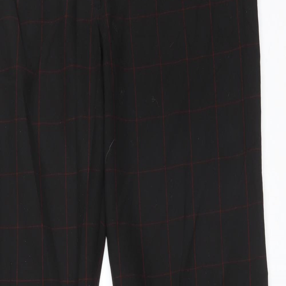 Dorothy Perkins Womens Multicoloured Check Polyester Dress Pants Trousers Size 18 L35 in Regular