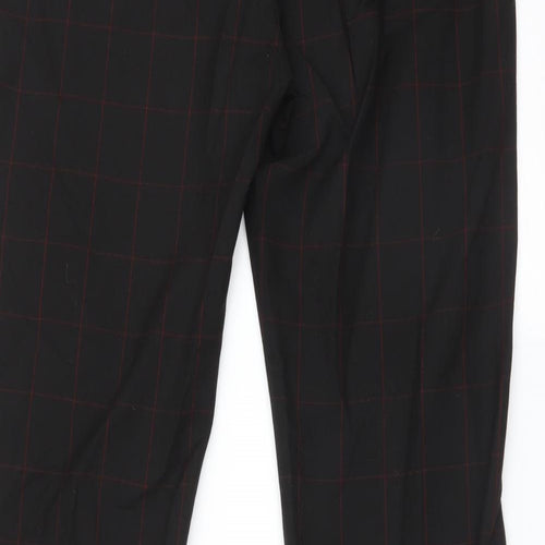 Dorothy Perkins Womens Multicoloured Check Polyester Dress Pants Trousers Size 18 L35 in Regular