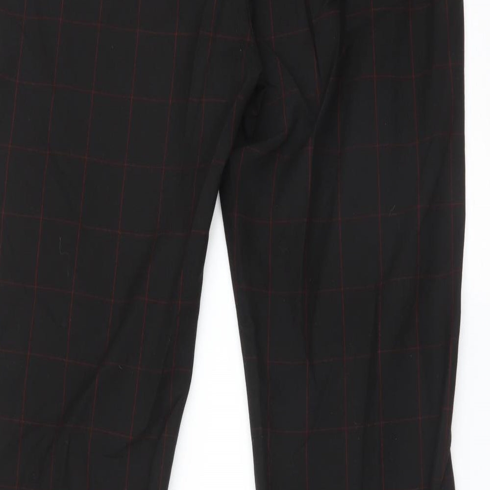 Dorothy Perkins Womens Multicoloured Check Polyester Dress Pants Trousers Size 18 L35 in Regular