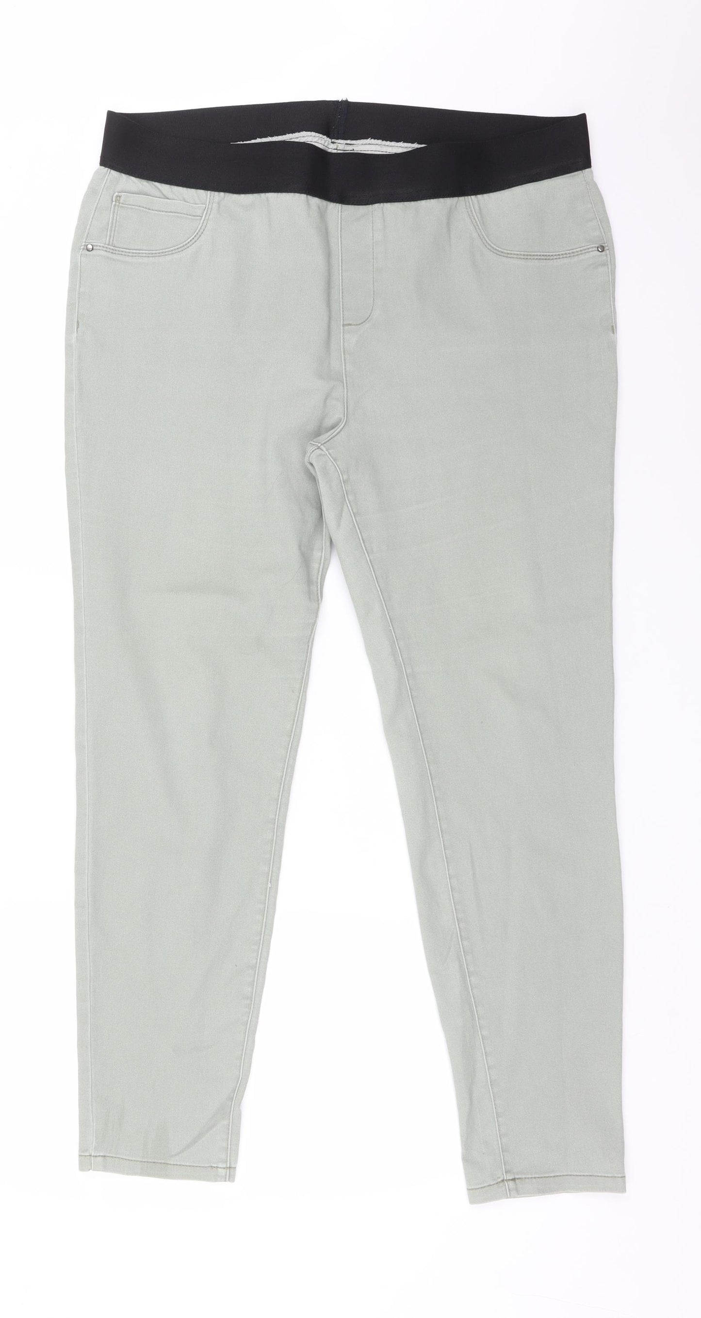 George Womens Green  Cotton Jegging Jeans Size 20 L28 in Regular