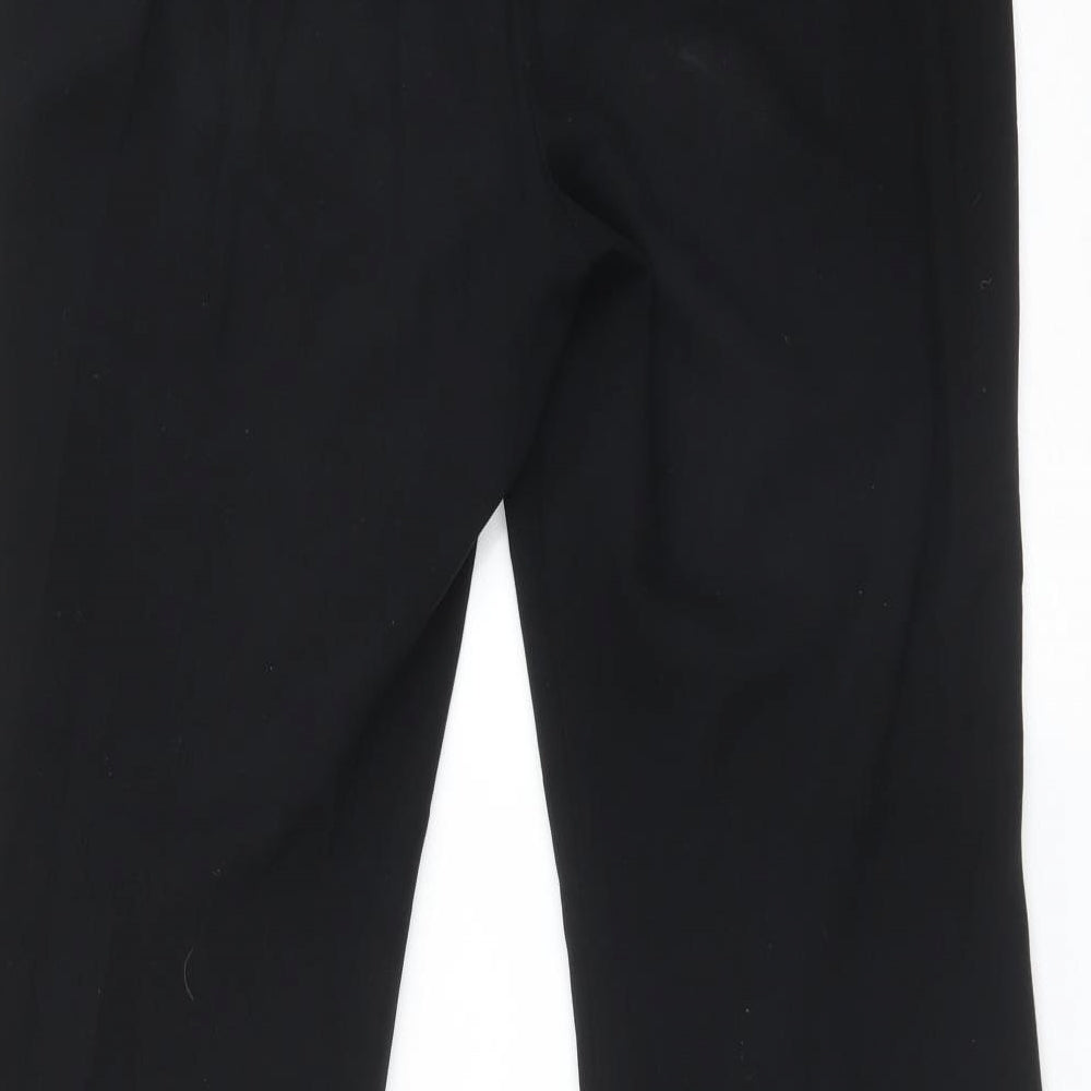 M&S Womens Black  Polyester Trousers  Size 12 L28 in Regular