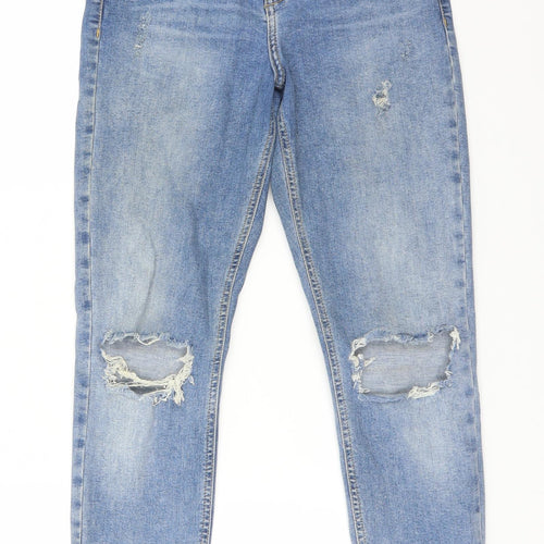 Topshop Womens Blue  Cotton Skinny Jeans Size 26 L28 in Regular