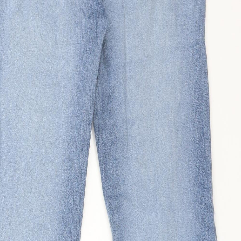 Moto Womens Blue  Cotton Bootcut Jeans Size 12 L31 in Regular