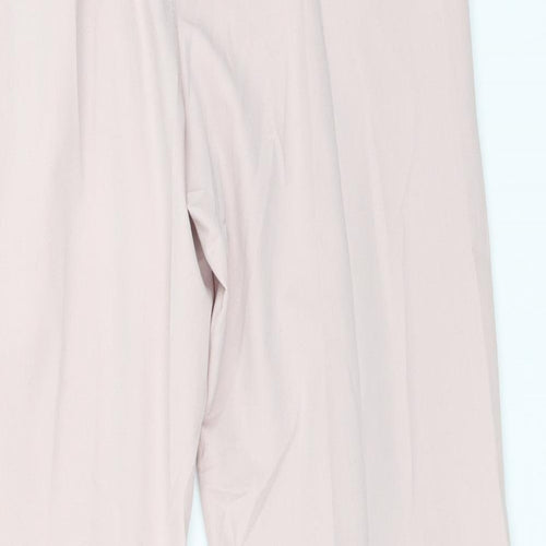 Boohoo Womens Pink  Polyester Carrot Trousers Size S L27 in Regular