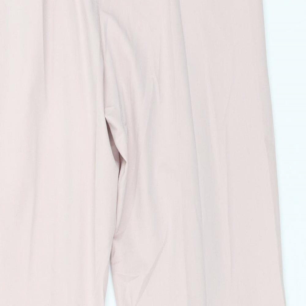 Boohoo Womens Pink  Polyester Carrot Trousers Size S L27 in Regular
