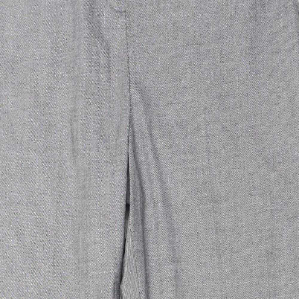 Papaya Womens Grey  Polyester Trousers  Size 14 L27 in Regular