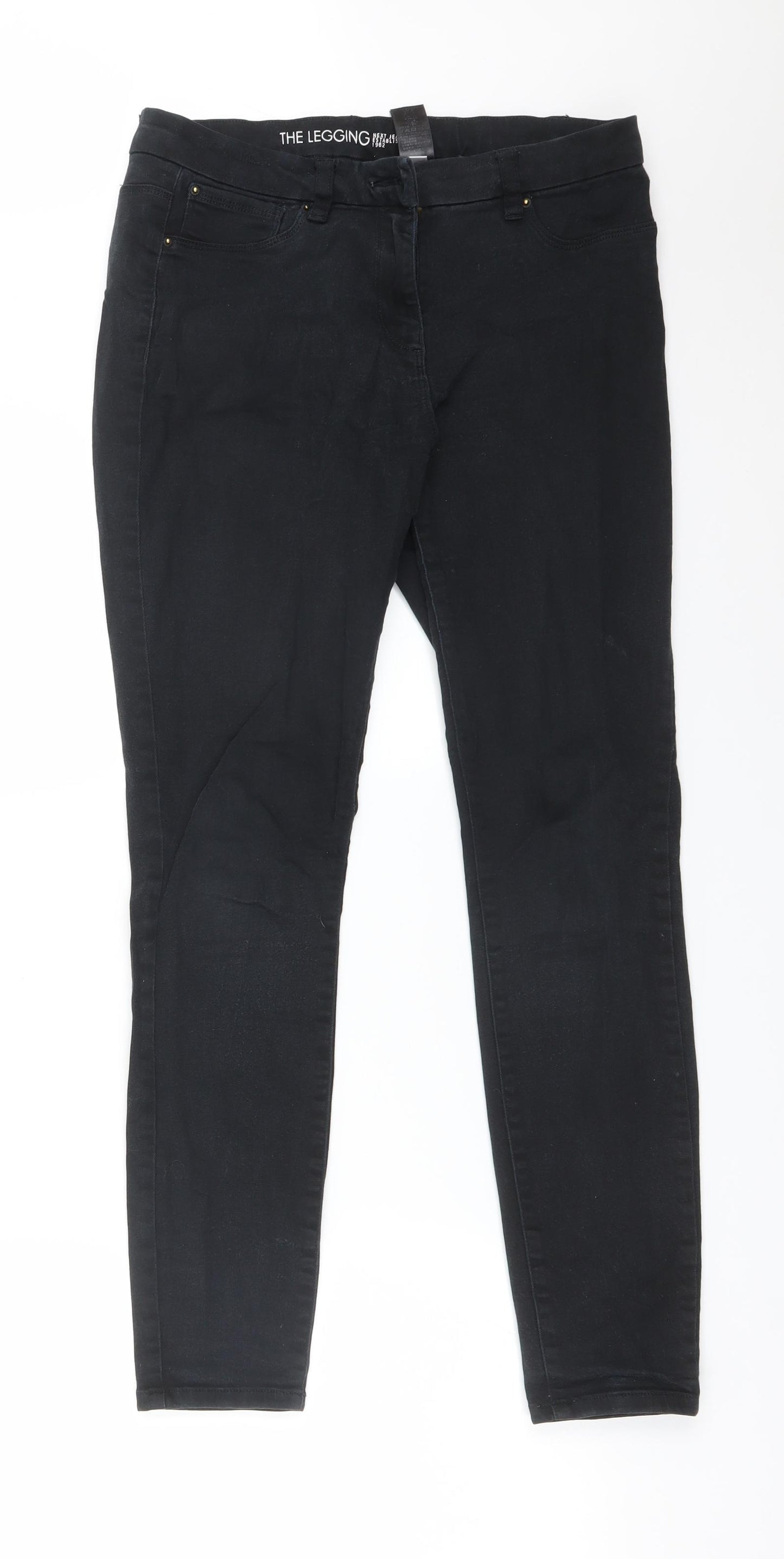 NEXT Womens Black  Cotton Jegging Jeans Size 12 L28 in Regular