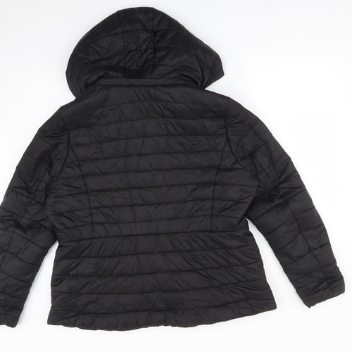 F&F Womens Black   Puffer Jacket Coat Size 16