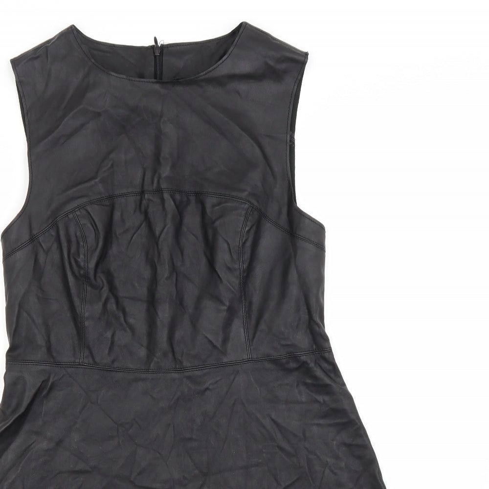 New Look Womens Black  Polyester A-Line  Size 14  Round Neck