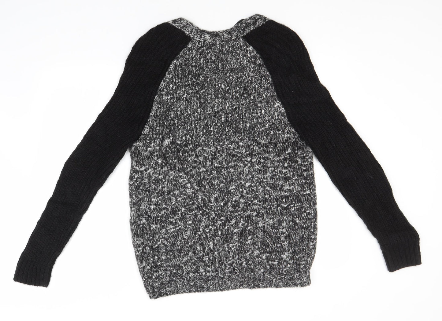 Papaya Womens Grey Round Neck  Acrylic Cardigan Jumper Size 14