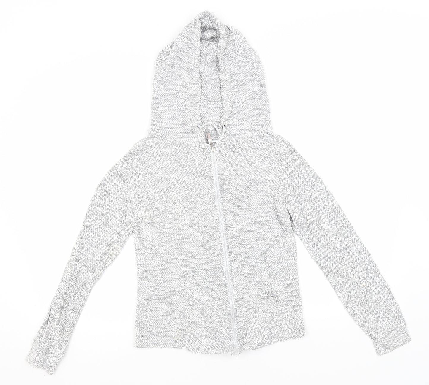 Atmosphere Womens Grey  Cotton Full Zip Hoodie Size 12