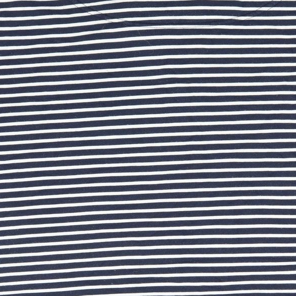 Joules Womens Blue Crew Neck Striped Cotton Pullover Jumper Size 10