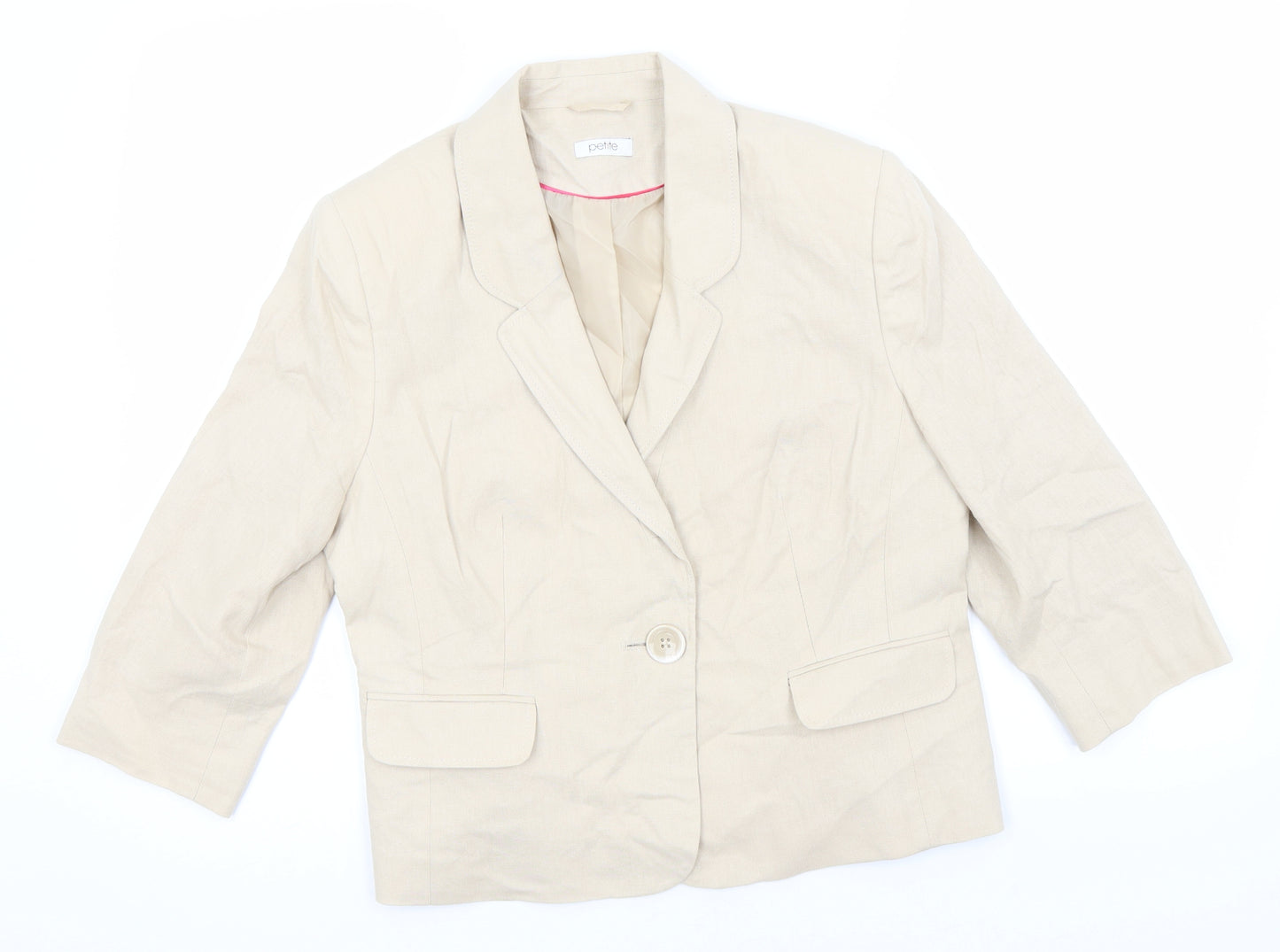 BHS Womens Beige   Jacket Blazer Size 14
