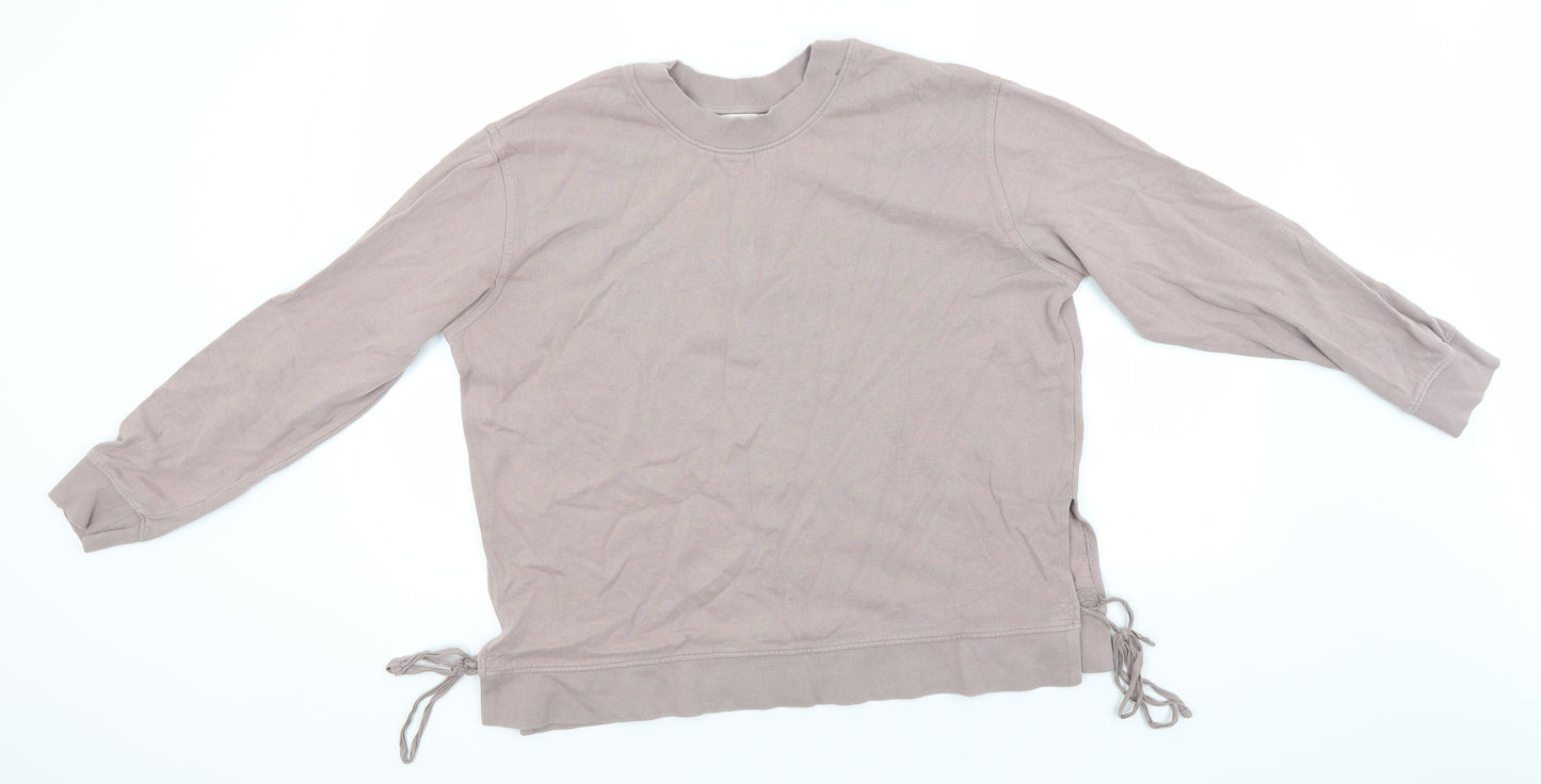 NEXT Womens Grey Round Neck  Cotton Pullover Jumper Size 16