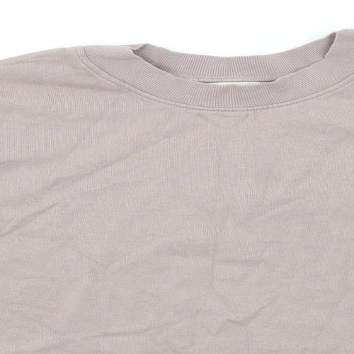 NEXT Womens Grey Round Neck  Cotton Pullover Jumper Size 16