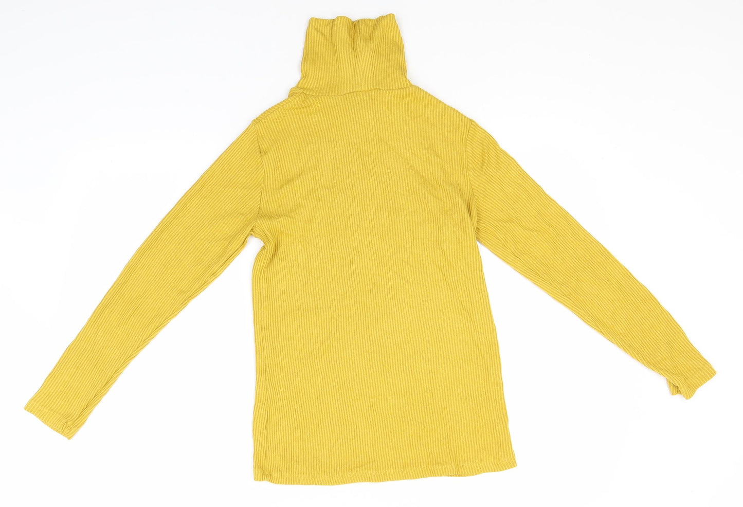 George Womens Orange Roll Neck Striped Viscose Pullover Jumper Size 8