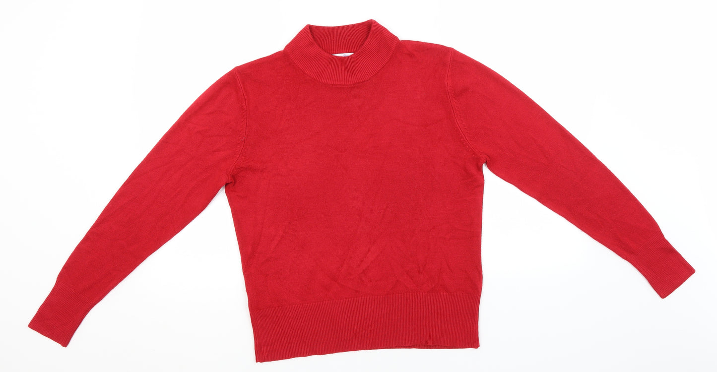 Papaya Womens Red Round Neck  Acrylic Pullover Jumper Size 12