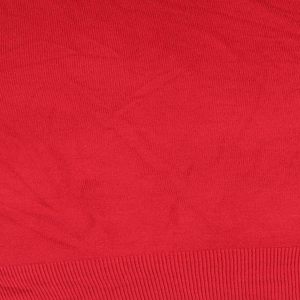 Papaya Womens Red Round Neck  Acrylic Pullover Jumper Size 12