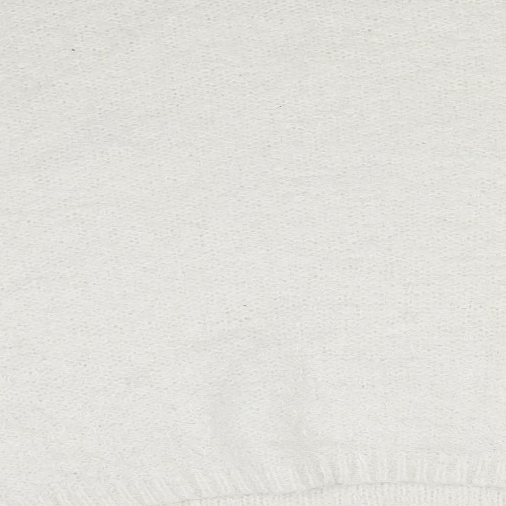 F&F Womens White Round Neck  Polyester Pullover Jumper Size 22