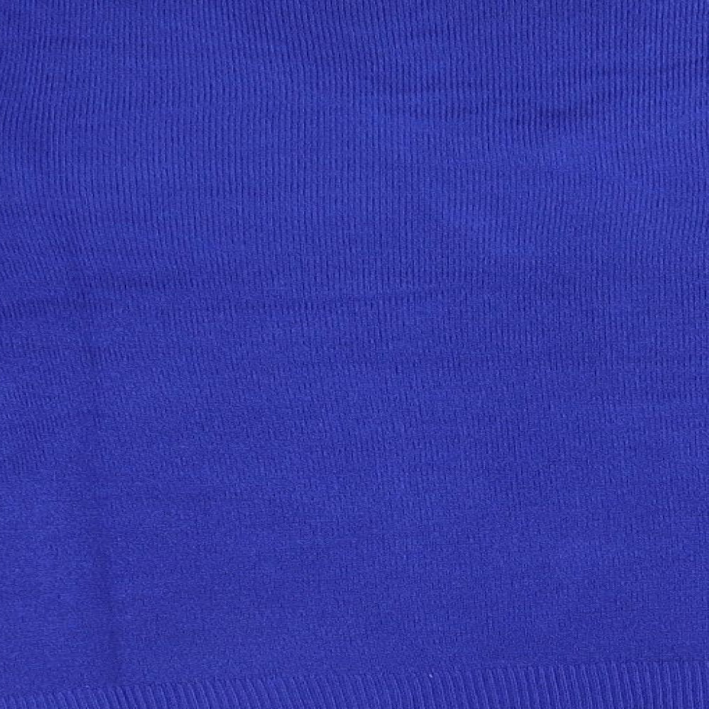 BHS Womens Blue V-Neck  Acrylic Pullover Jumper Size 14