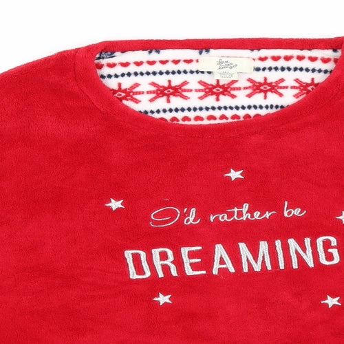 Primark Womens Red Round Neck  Polyester Pullover Jumper Size 14