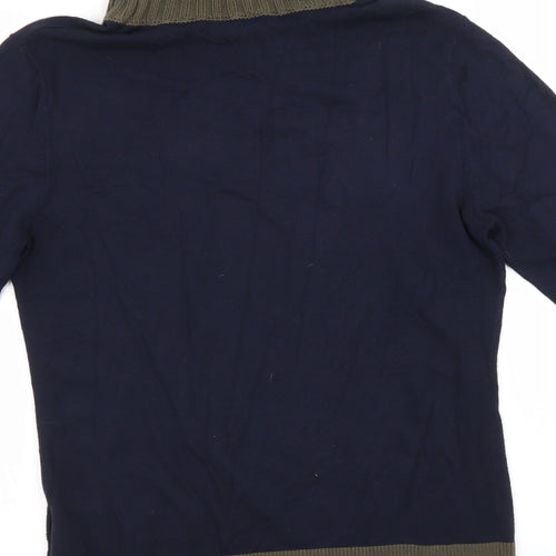 GOLFINO Womens Blue Roll Neck  Viscose Pullover Jumper Size 12   - Golf