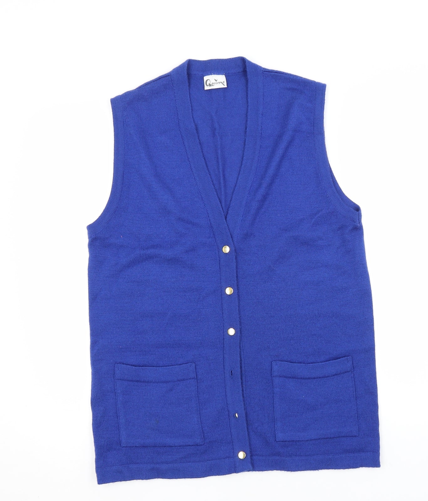 Quinn Womens Blue Round Neck   Cardigan Jumper