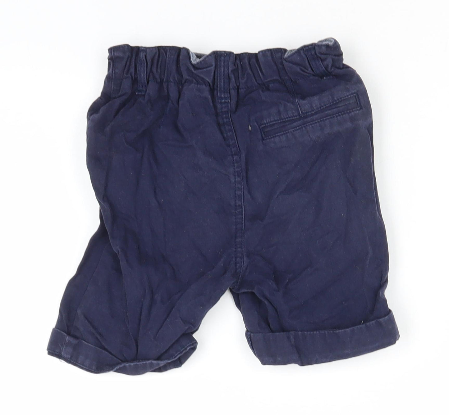 BHS Boys Blue  Cotton Cargo Shorts Size 3-4 Years  Regular