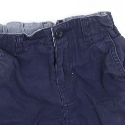 BHS Boys Blue  Cotton Cargo Shorts Size 3-4 Years  Regular