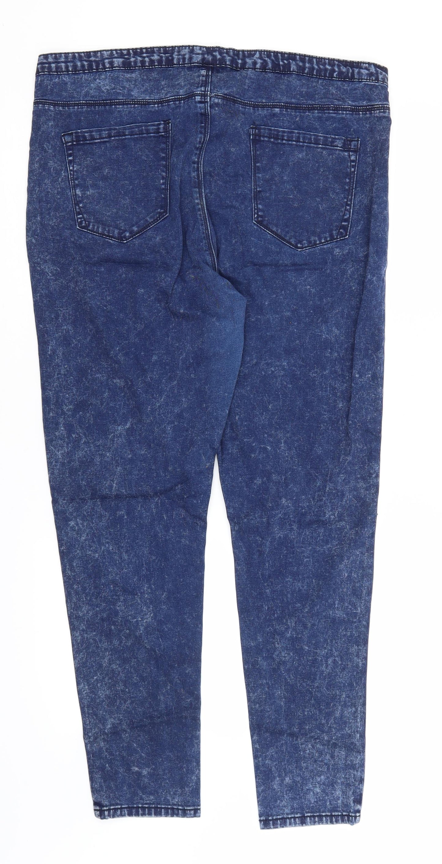Preworn Womens Blue  Cotton Straight Jeans Size 20 L28 in Regular