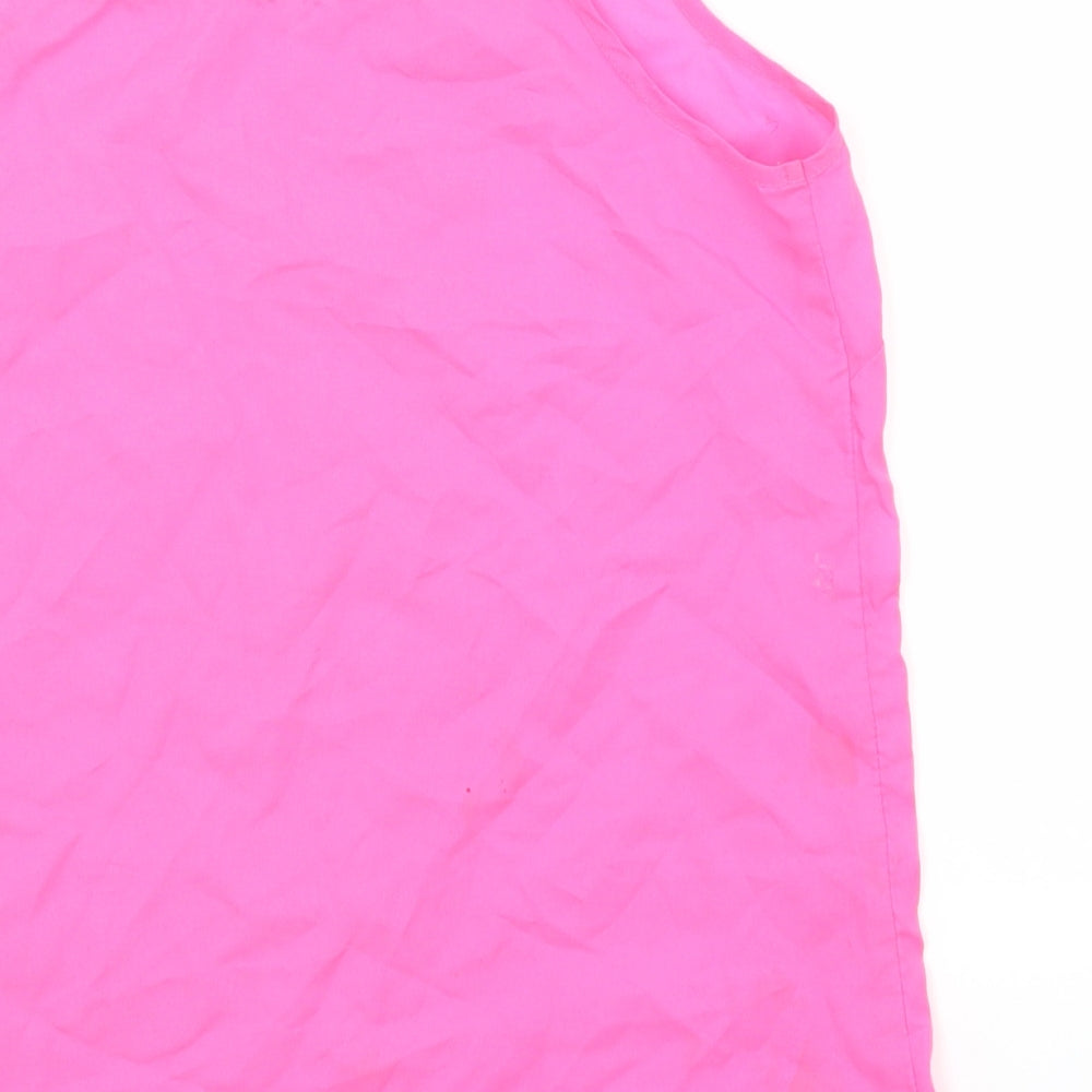 George Girls Pink  Polyester Basic Tank Size 13-14 Years Off the Shoulder